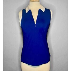 Tommy Bahama NWT size L sleeveless polo blue white